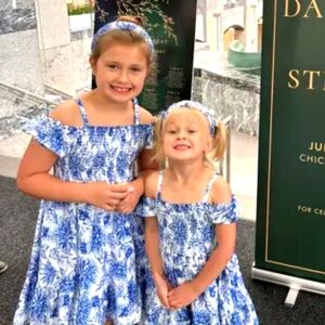 joie Girl's Blue Floral Dress